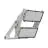 Ledvance LED Iluminacja Max Radial 45 Aluminium Szary 900W 185000lm 45D - 740 Zimna Biel | IP66 - Symetryczny