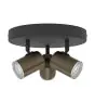 Eglo Lampa sufitowa Consuma 1 Stal Brąz Czarny | IP44 - Nadaje Się Do 3x GU10 