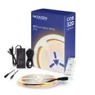 Noxion Taśma LED Naga 5 Metr Kompletny zestaw - Smart Wifi - 24V - 320LEDs/m - COB - 8W/m - 927 Bardzo Ciepła Biel | 8mm - IP20 - Najlepsze Renderowanie Kolorów